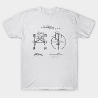 Sulky Corn and Seed Planter Vintage Patent Hand Drawing T-Shirt